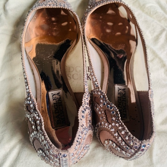 BADGLEY MISCHKA BALLET FLAT WEDDING SHOES - Picture 2 of 4